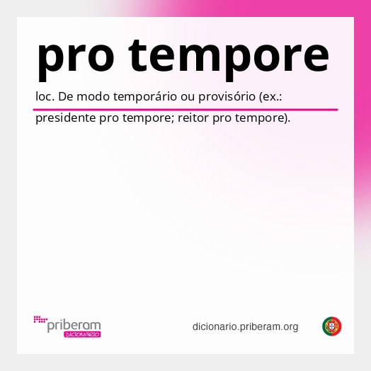 Significado de pro tempore